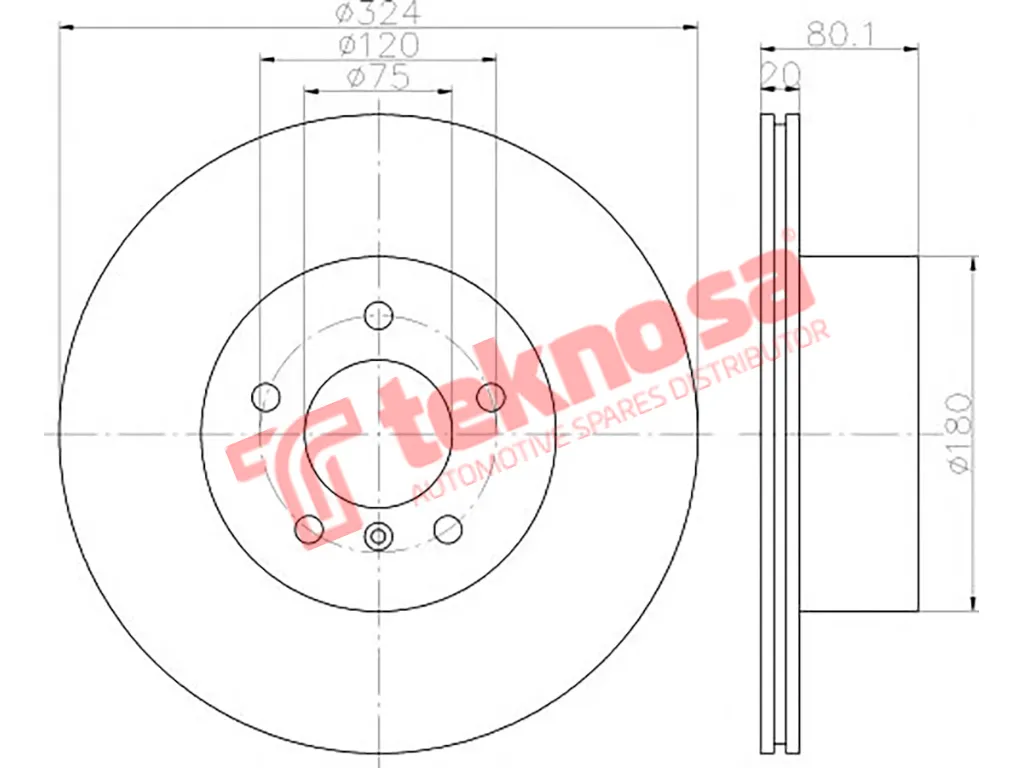 Thumbnail image of Brake Disc - TBD7022-D