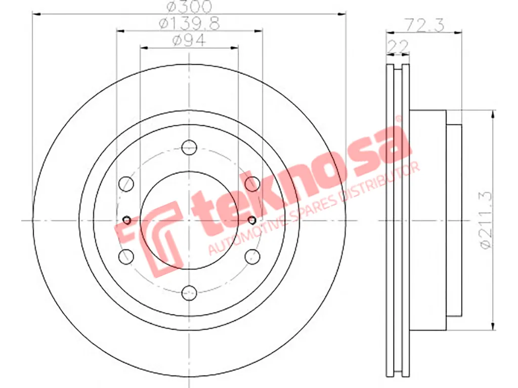 Thumbnail image of Brake Disc - TBD7043-D