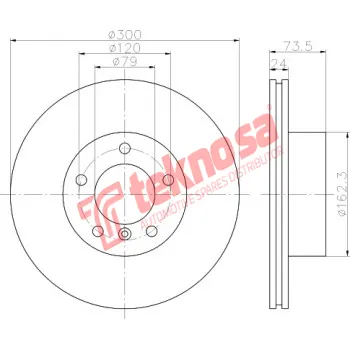 Thumbnail image of Brake Disc - TBD7056-D