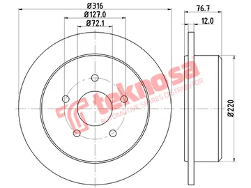Main image of Brake Disc - TBD7138-D