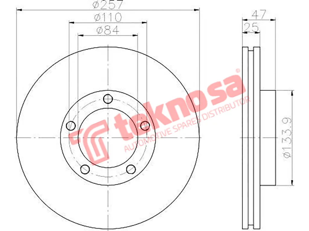 Thumbnail image of Brake Disc - TBD7237-D