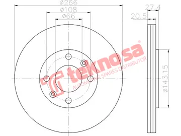 Main image of Brake Disc - TBD7283-D