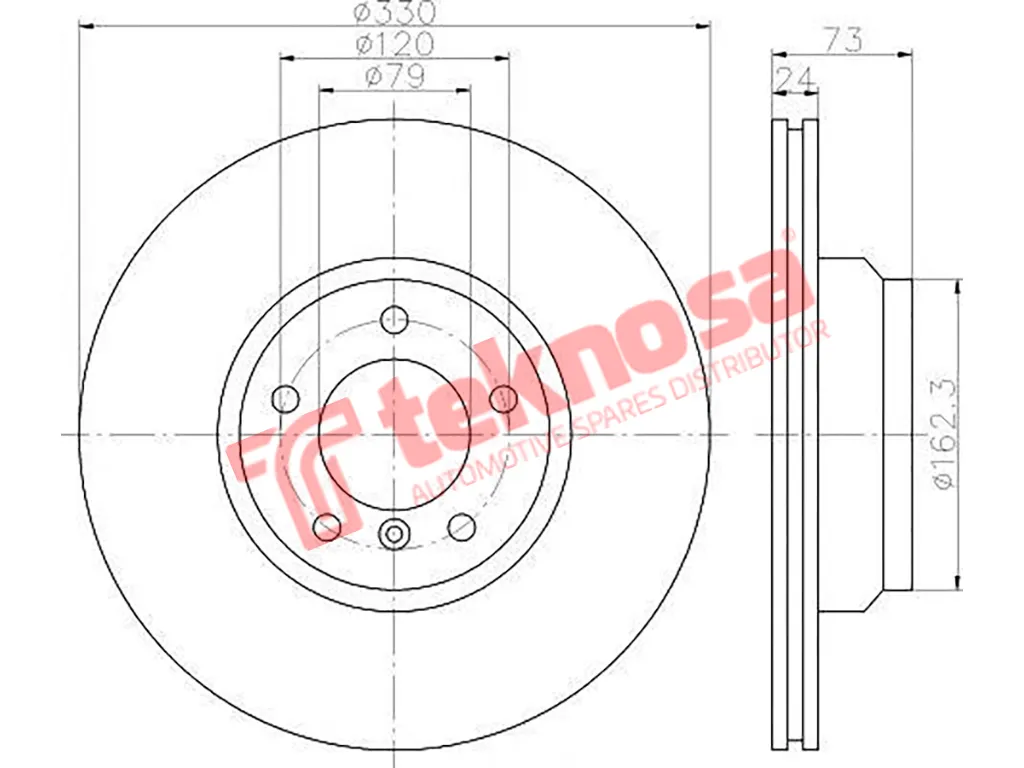 Thumbnail image of Brake Disc - TBD7315-D