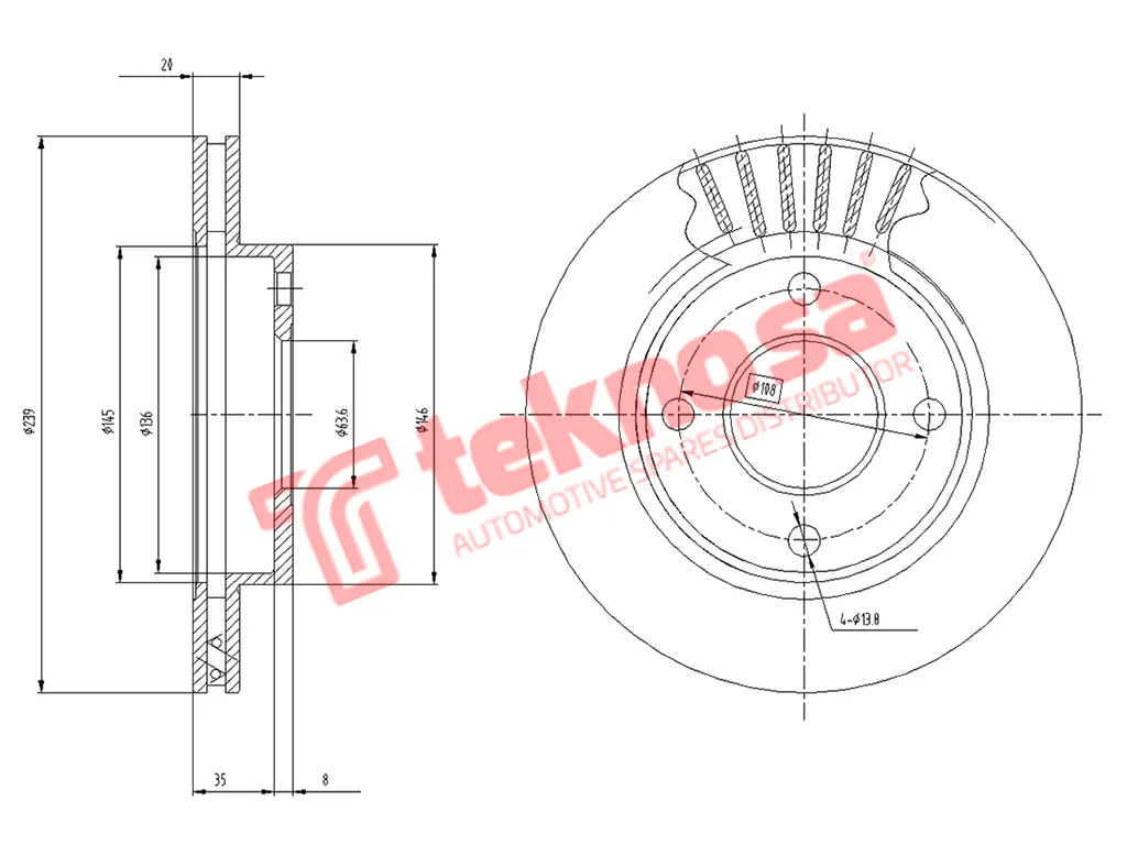 Thumbnail image of Brake Disc - TBD7395-D