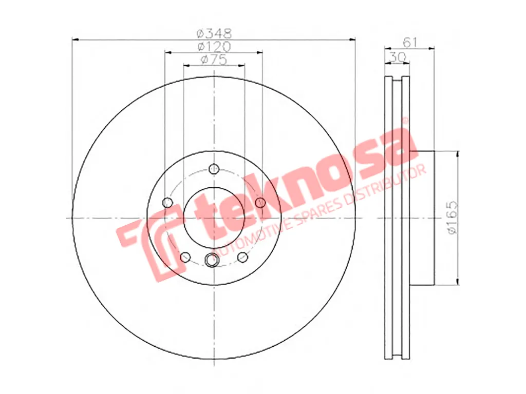Thumbnail image of Brake Disc - TBD7433-D