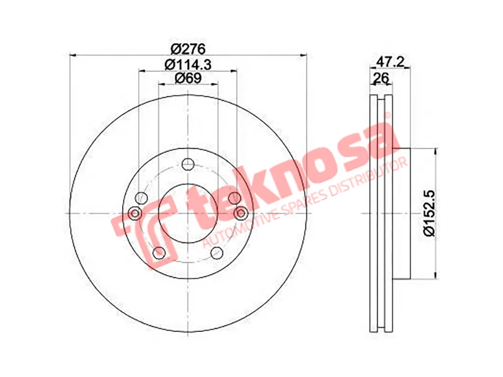 Thumbnail image of Brake Disc - TBD7485-D