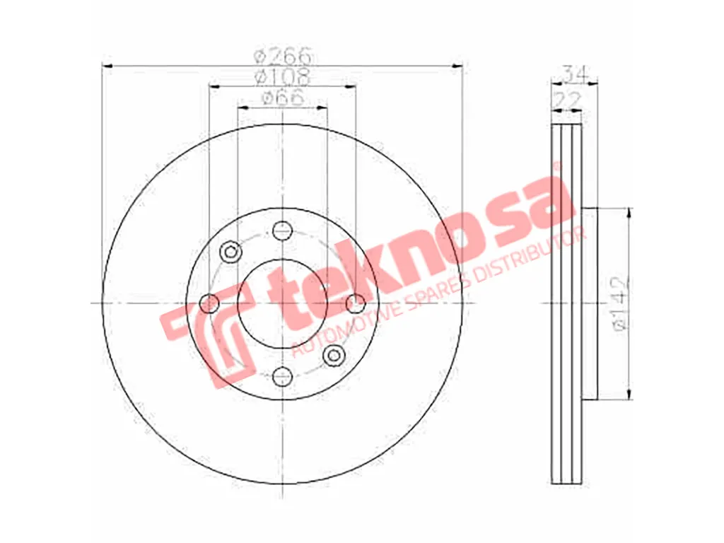 Thumbnail image of Brake Disc - TBD7504-D