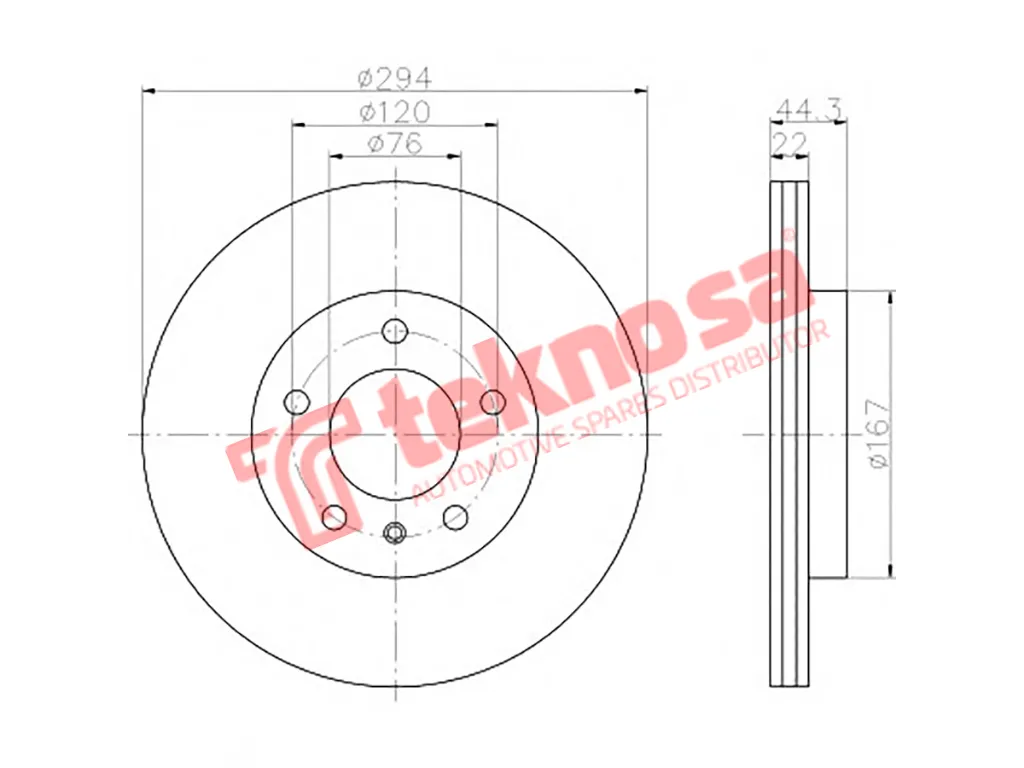 Thumbnail image of Brake Disc - TBD7646-D