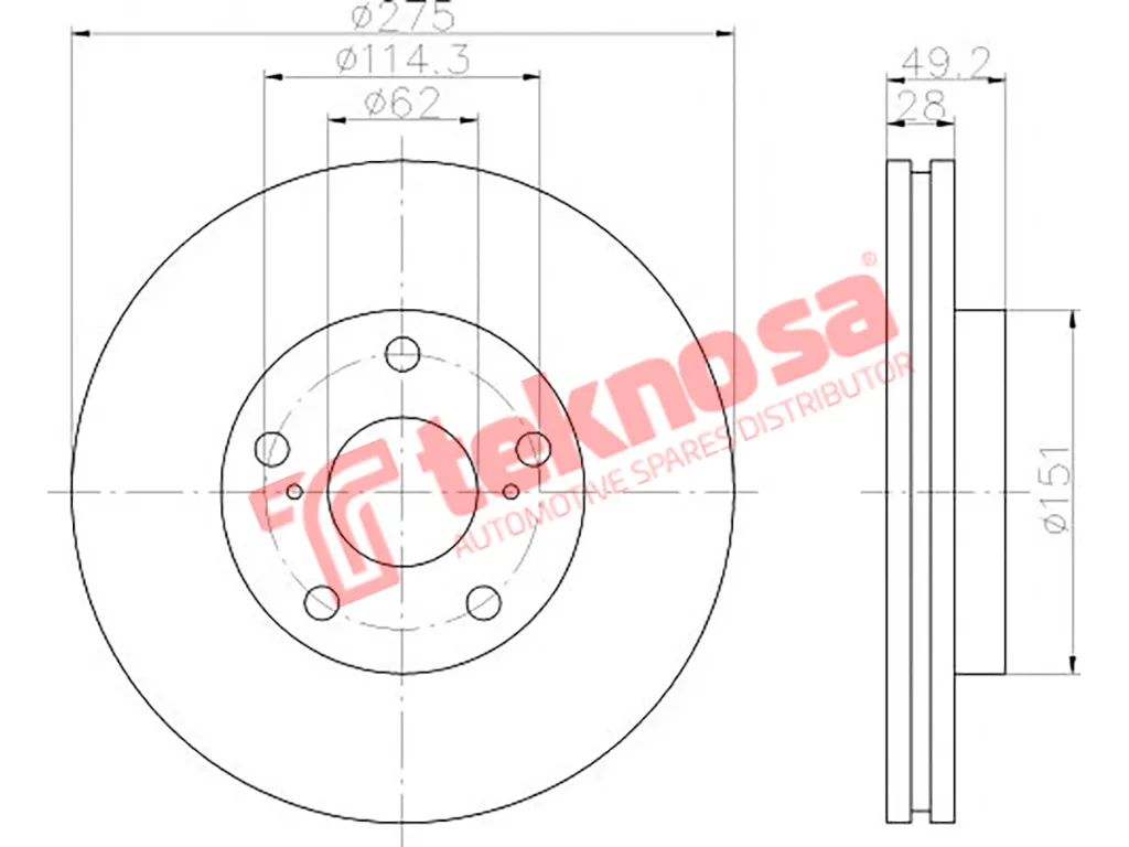 Thumbnail image of Brake Disc - TBD7722-D