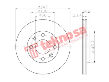 Main image of Brake Disc - TBD7849-D