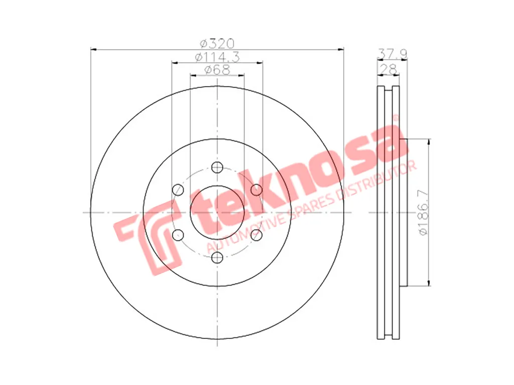 Thumbnail image of Brake Disc - TBD8010-D