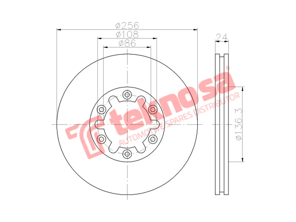 Thumbnail image of Brake Disc - TBD8068-D