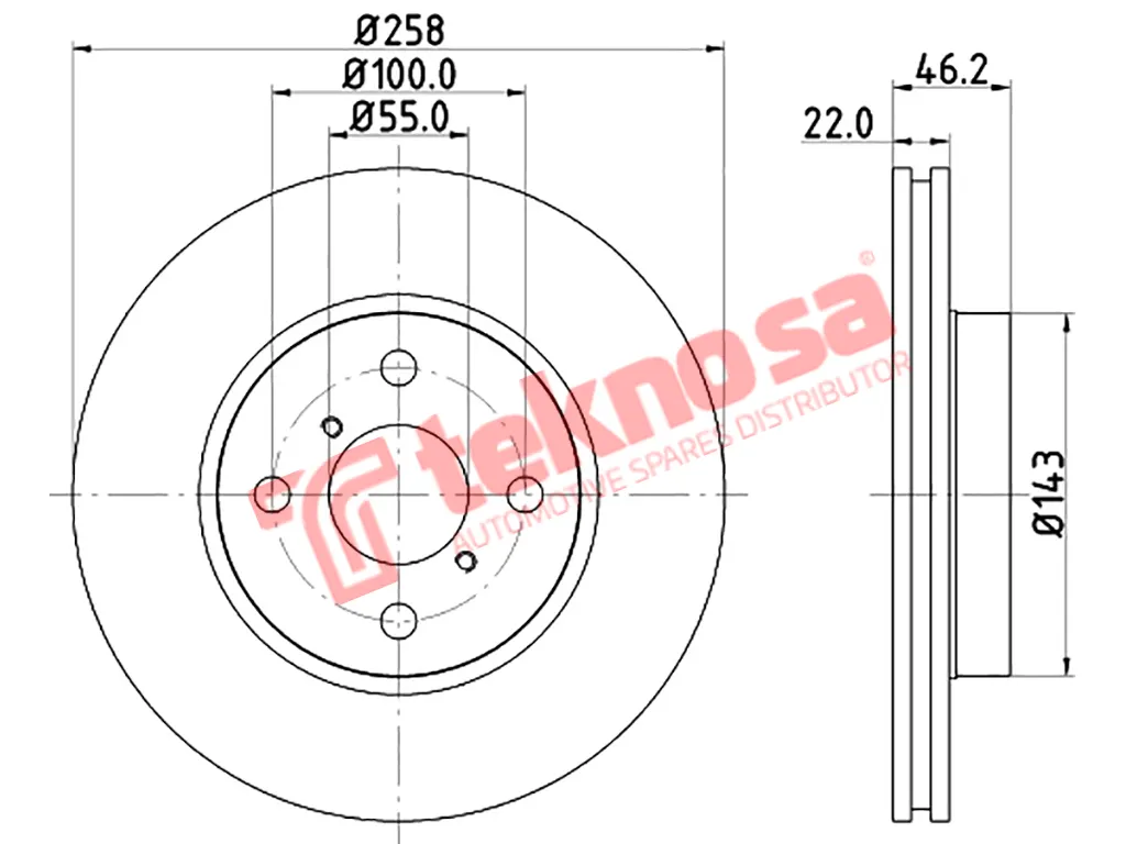 Thumbnail image of Brake Disc - TBD8144-D