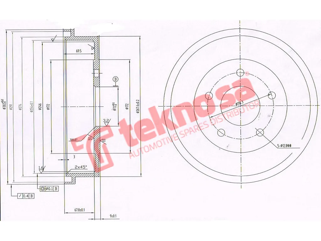 Main image of Brake Drum - TBD5270-K