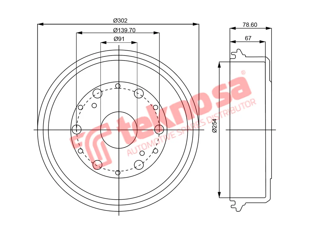 Main image of Brake Drum - TBD5274-K