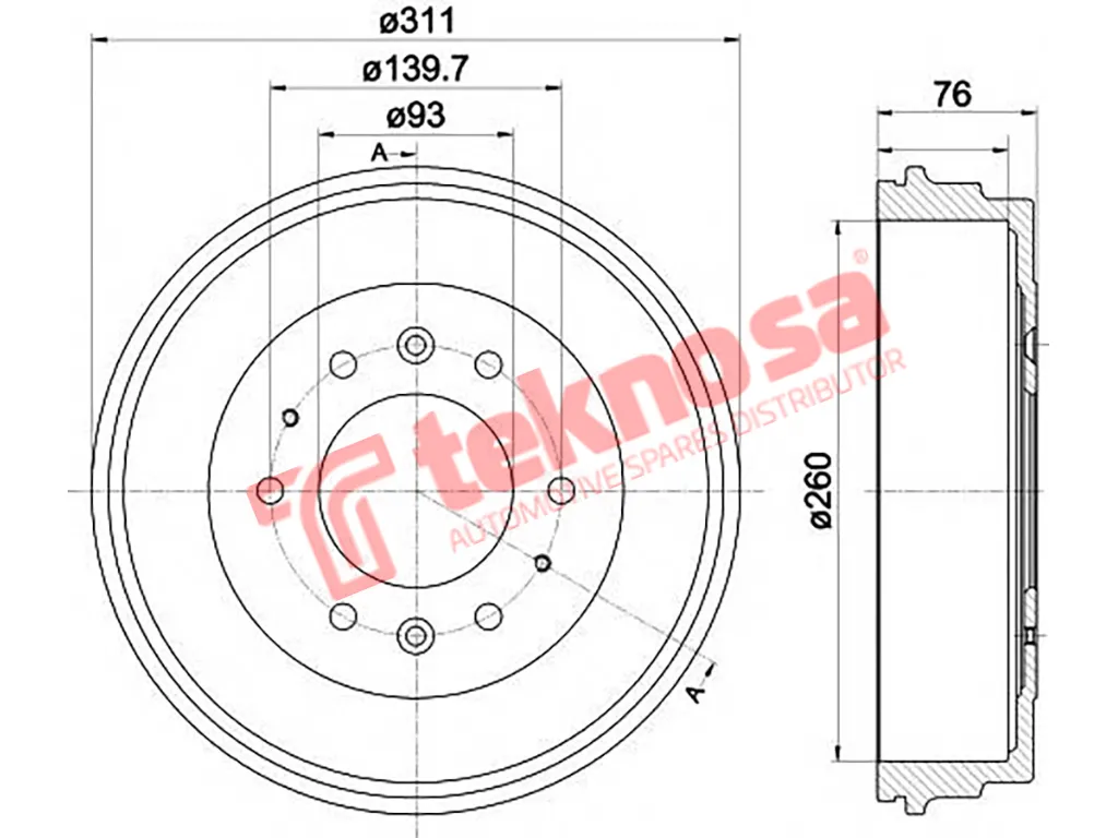 Main image of Brake Drum - TBD5324-K
