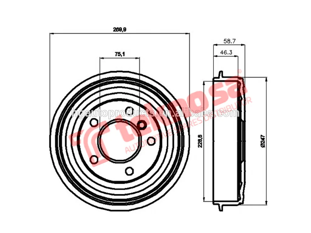 Main image of Brake Drum - TBD5342-K