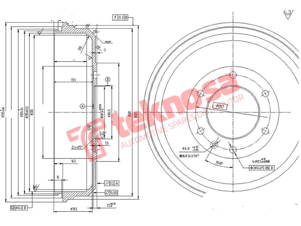 Thumbnail image of Brake Drum - TBD5348-K