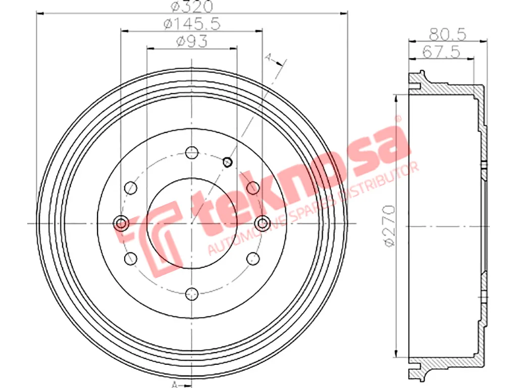 Main image of Brake Drum - TBD5351-K