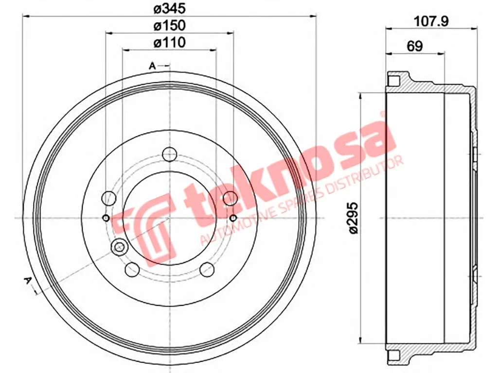 Main image of Brake Drum - TBD5355-K