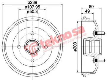 Main image of Brake Drum - TBD5437-K