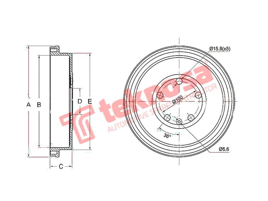 Main image of Brake Drum - TBD5523-K