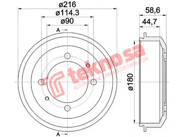 Main image of Brake Drum - TBD5863-K