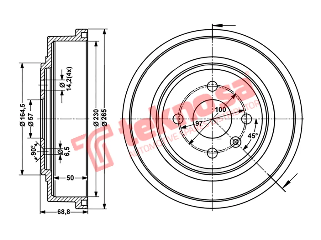 Thumbnail image of Brake Drum - TBD5885-K
