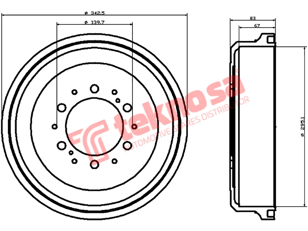 Main image of Brake Drum - TBD5887-K