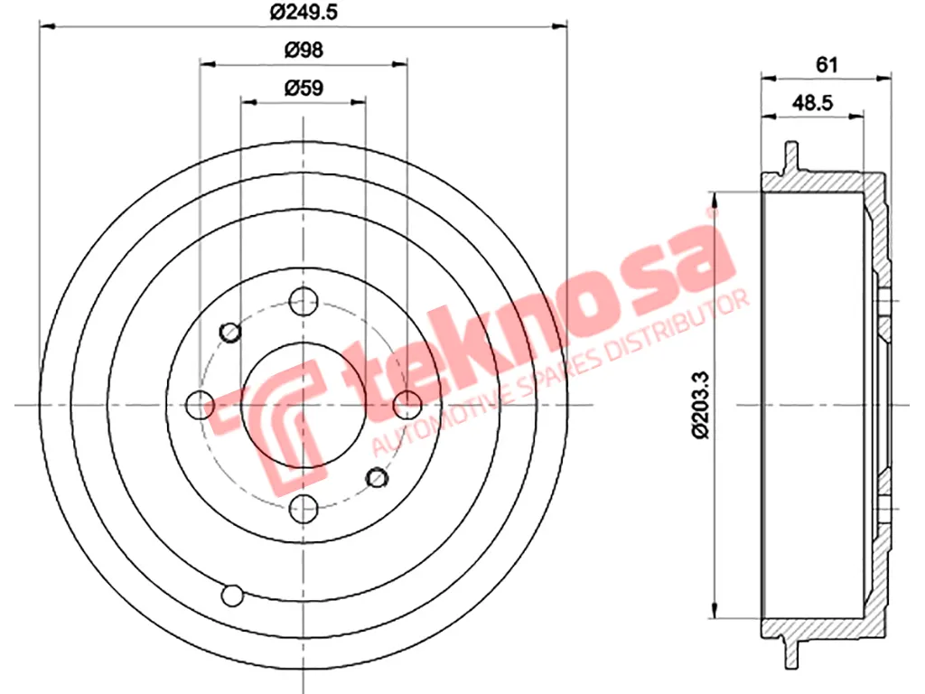 Main image of Brake Drum - TBD5896-K