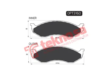 Main image of Brake Pads - OPT3160