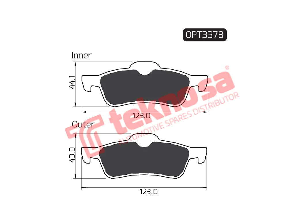 Main image of Brake Pads - OPT3378