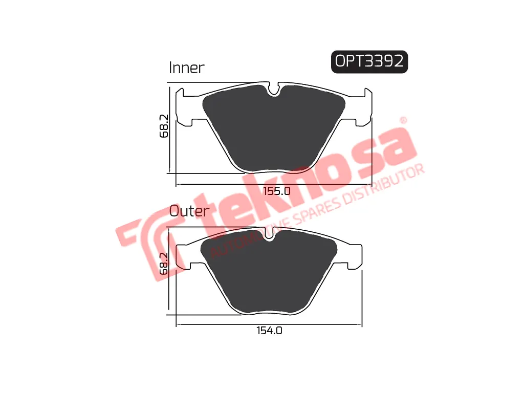 Main image of Brake Pads - OPT3392