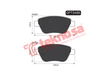 Main image of Brake Pads - OPT3486