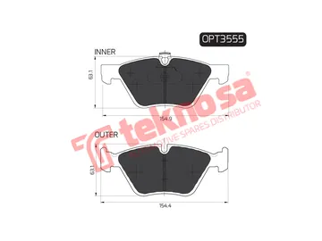 Main image of Brake Pads - OPT3555