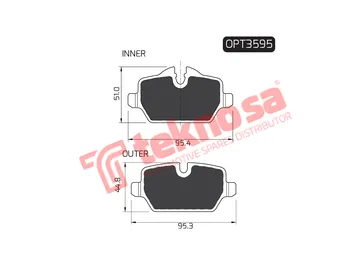 Main image of Brake Pads - OPT3595