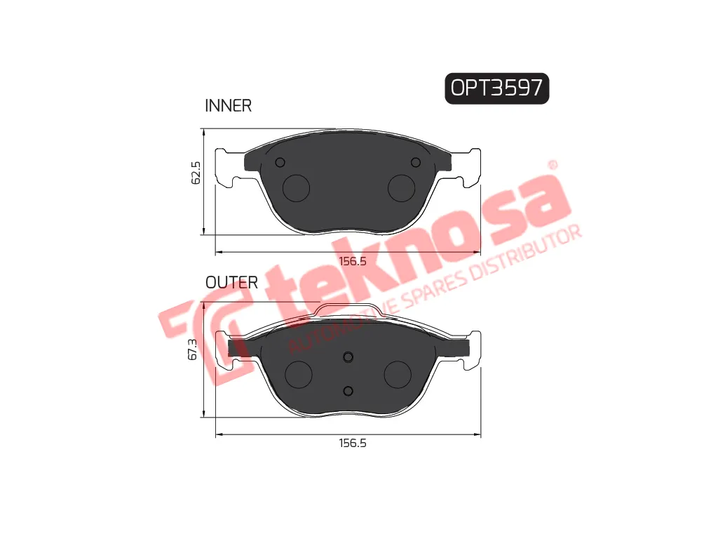 Main image of Brake Pads - OPT3597