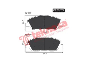 Main image of Brake Pads - OPT3672