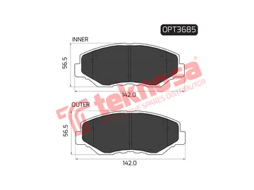 Main image of Brake Pads - OPT3685