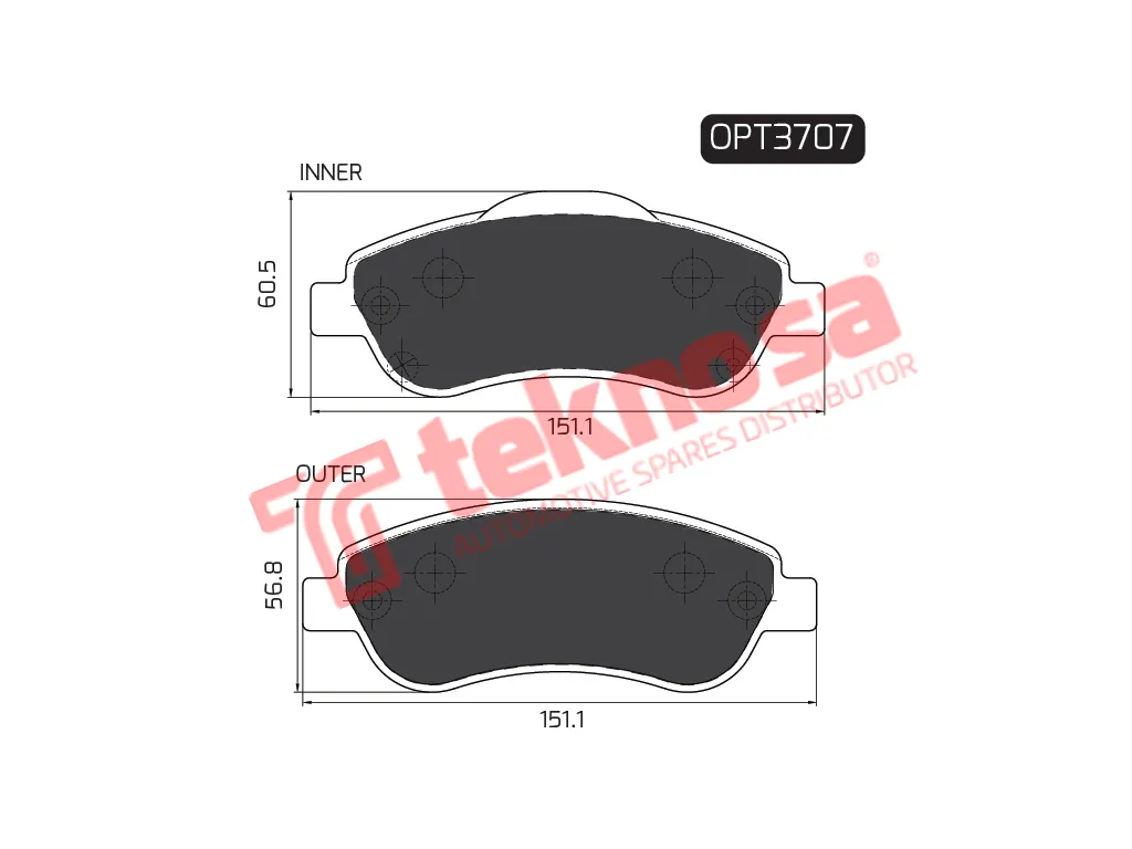 Main image of Brake Pads - OPT3707