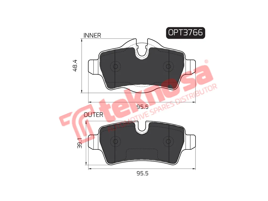 Main image of Brake Pads - OPT3766