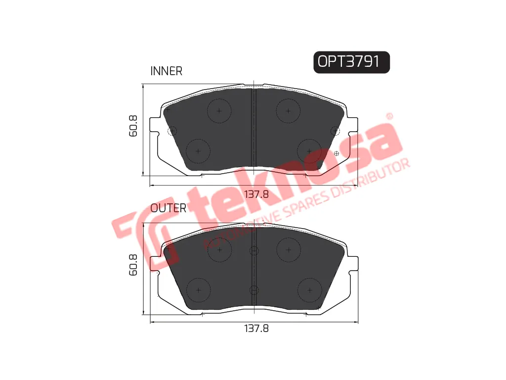 Main image of Brake Pads - OPT3791