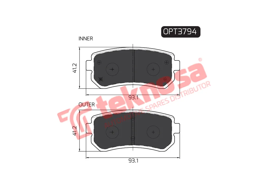Main image of Brake Pads - OPT3794
