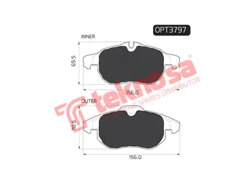 Main image of Brake Pads - OPT3797