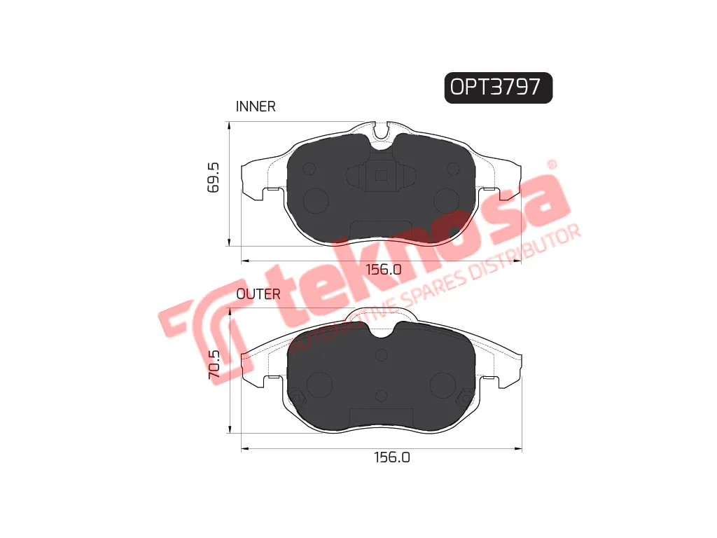 Main image of Brake Pads - OPT3797