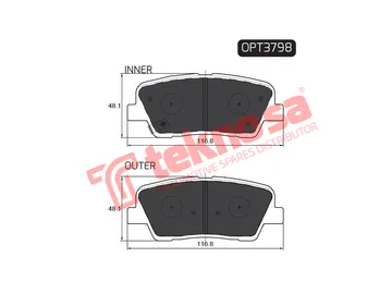 Main image of Brake Pads - OPT3798