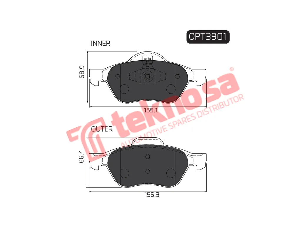 Main image of Brake Pads - OPT3901