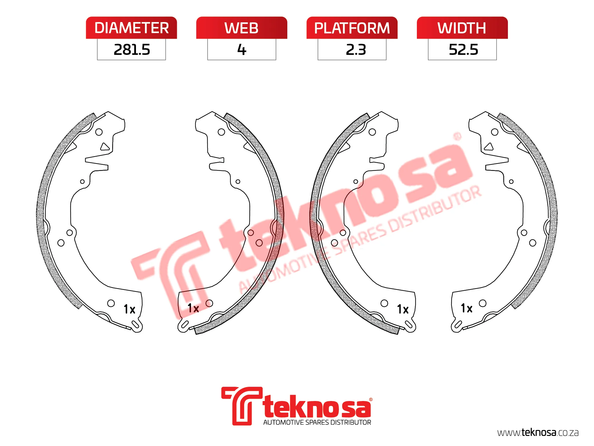 Main image of Brake Shoe - OPT1002PB