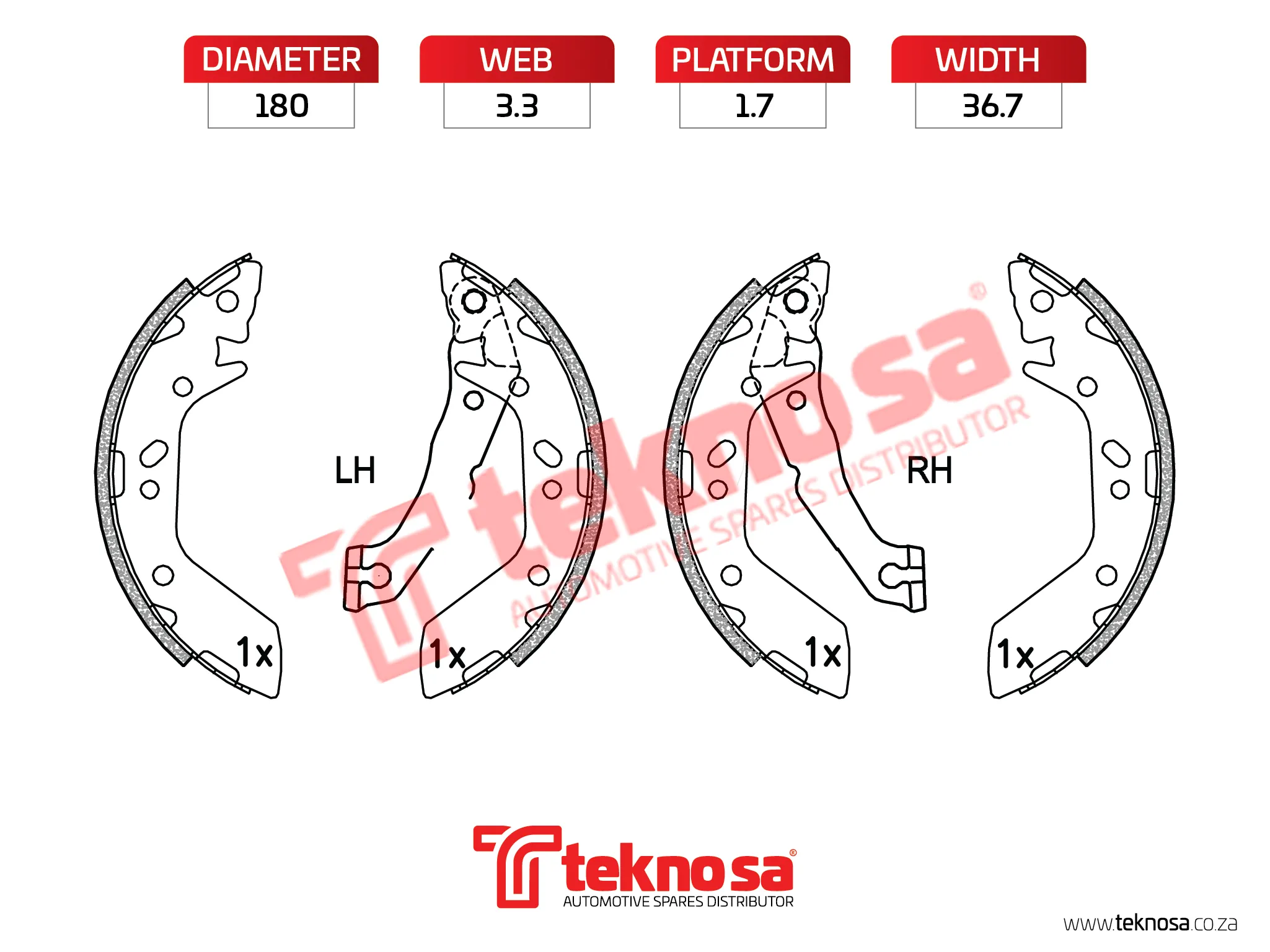 Main image of Brake Shoe - OPT1008PB