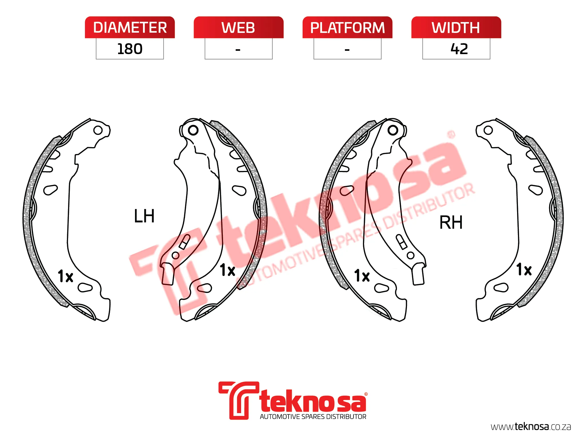Thumbnail image of Brake Shoe - OPT1034PB